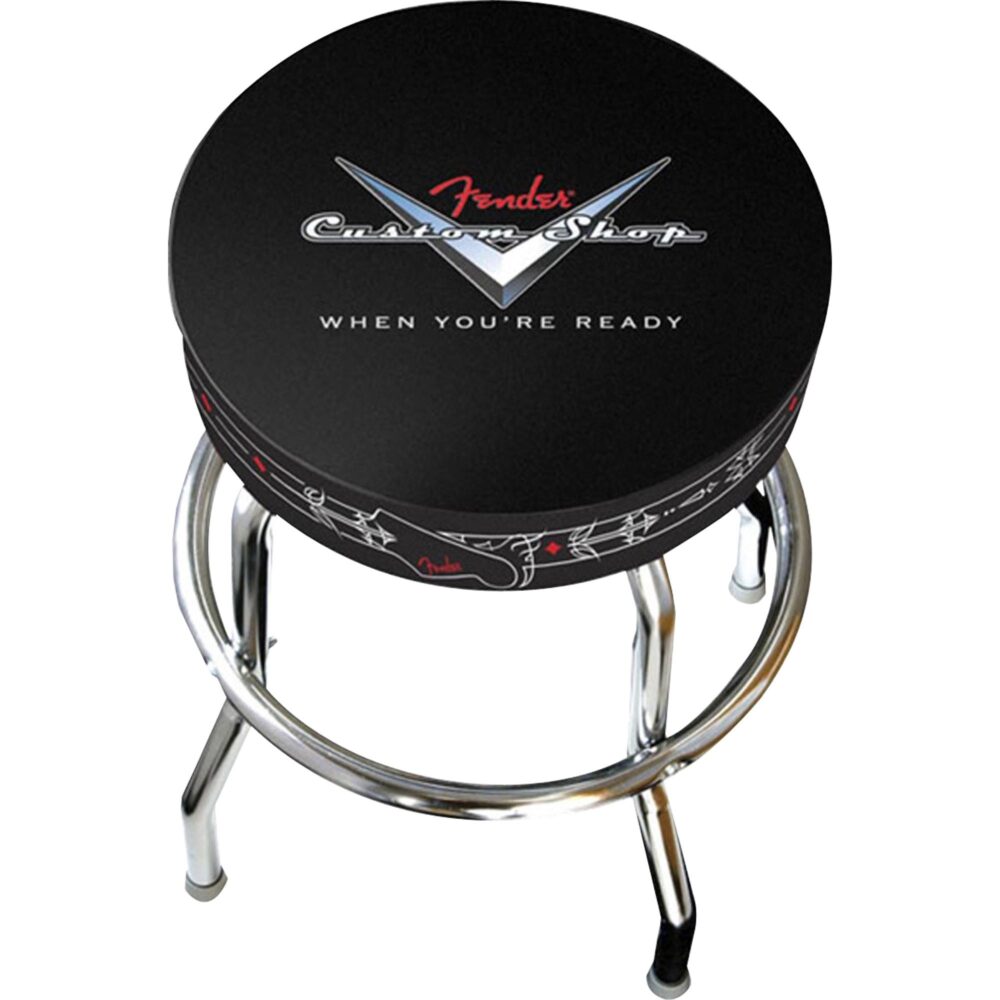 Banco Barstool 24" CUSTOM SHOP PINSTRIPE Preto FENDER