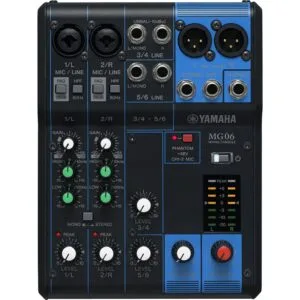 Mesa de Som 6 Canais MG06 Preta YAMAHA