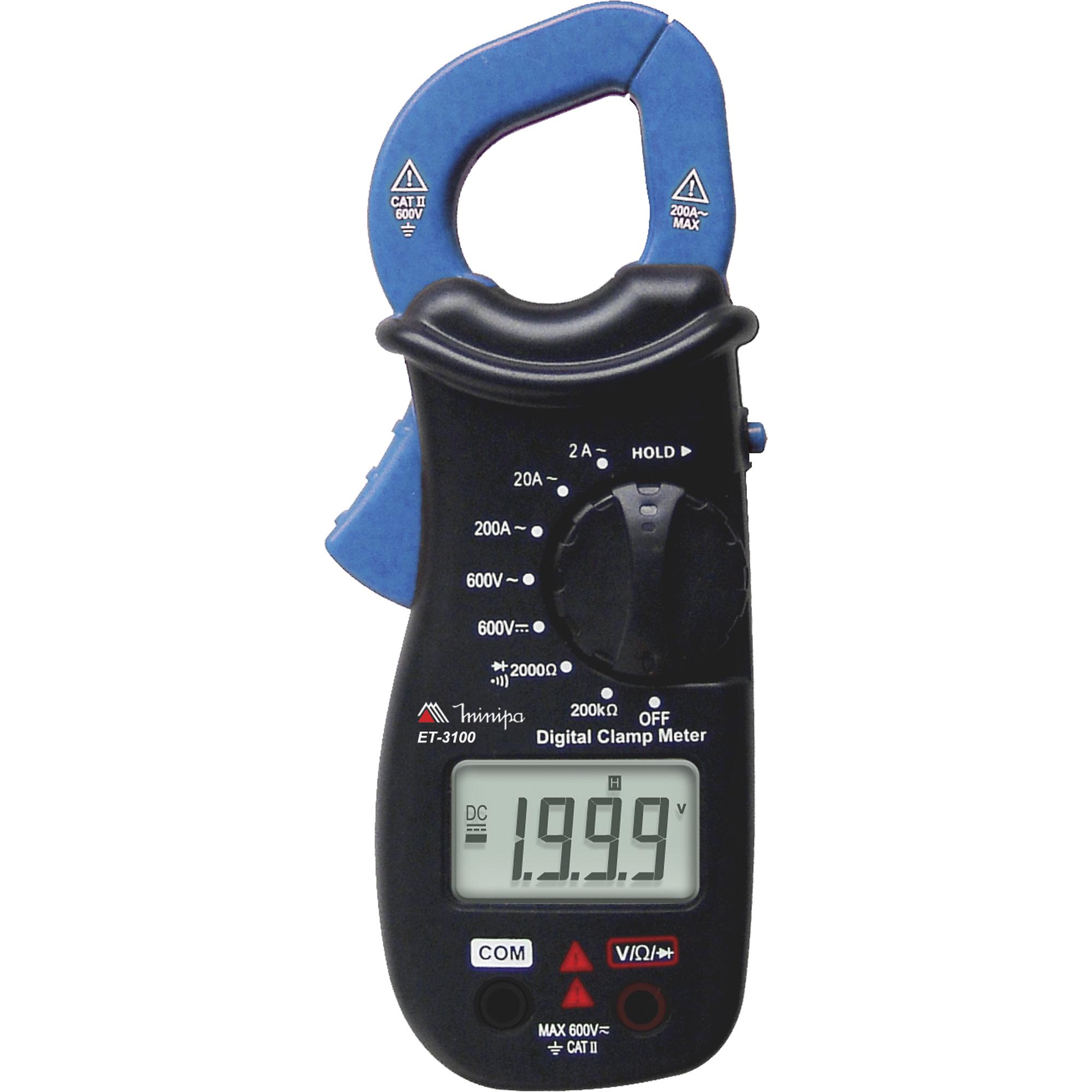 Alicate Amperímetro Digital ET-3100 Azul/Preto MINIPA