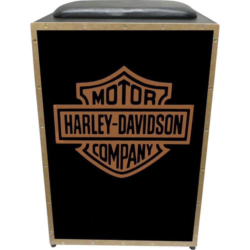 Cajon Eletroacústico Inclinado Profissional K2 COR-007 EQ Harley Davidson JAGUAR - Imagem 2