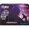 Microfone Duplo sem Fio LS902-UHF-HT/HT Preto LESON