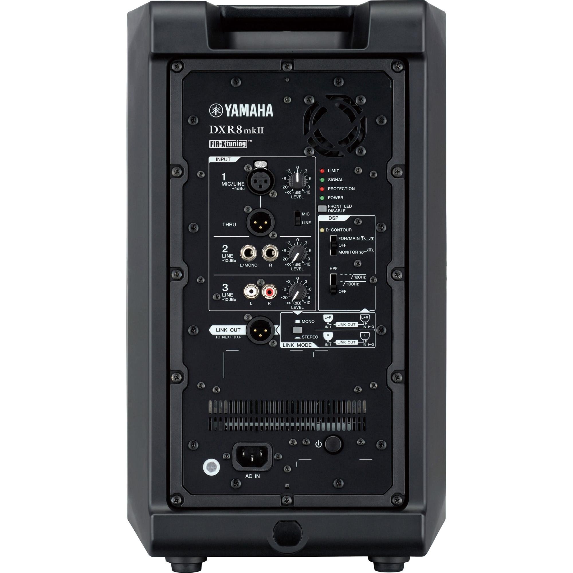Caixa Acústica Amplificada 8" de 2 Vias DXR8 MKII-BRA Preta YAMAHA