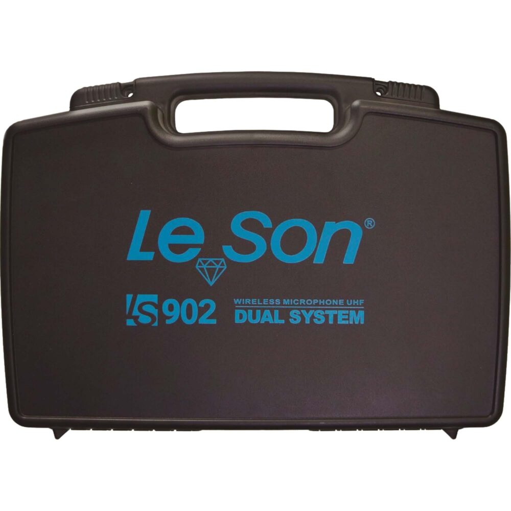Microfone Duplo sem Fio LS902-UHF-HT/HT Preto LESON