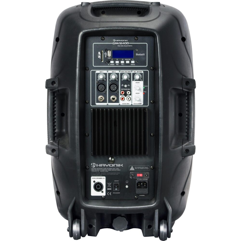 Caixa Acústica Ativa 400W CPA 12400 HAYONIK