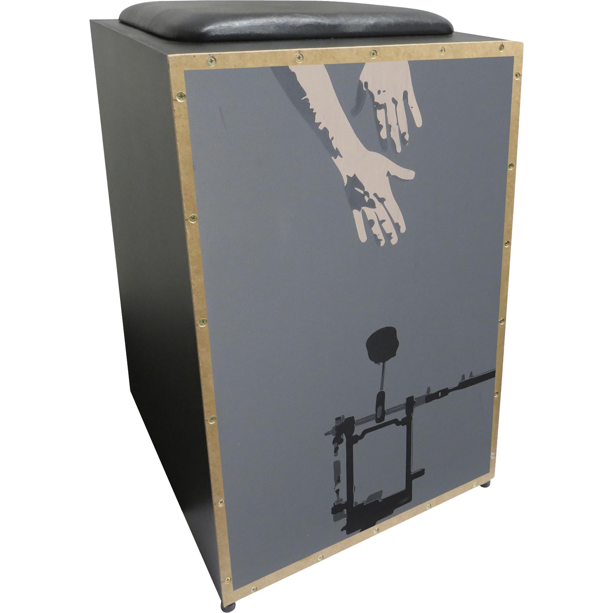 Cajon Acústico Inclinado Profissional K2 COR011 Pedal Bumbo JAGUAR