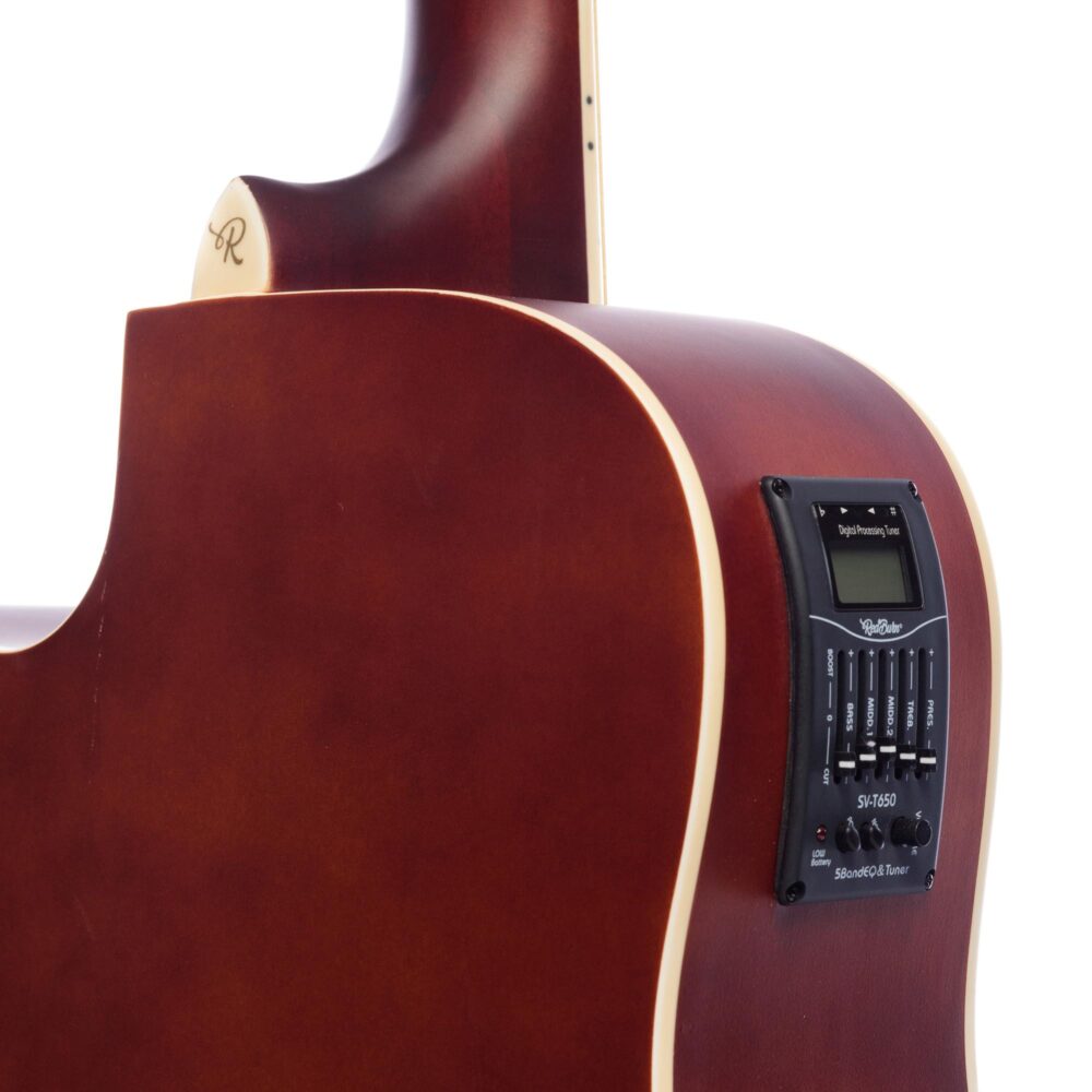 Violão Eletroacústico Folk Aço RBF-02 Natural Sapele REDBURN