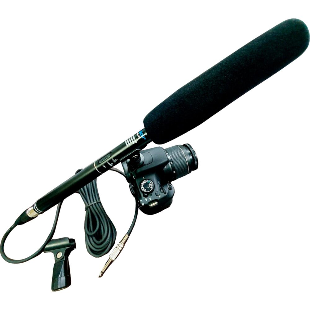 Microfone Condensador Direcional Shotgun HTL81 Preto LESON