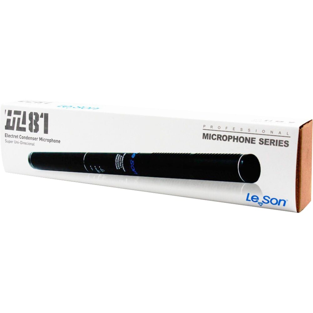 Microfone Condensador Direcional Shotgun HTL81 Preto LESON