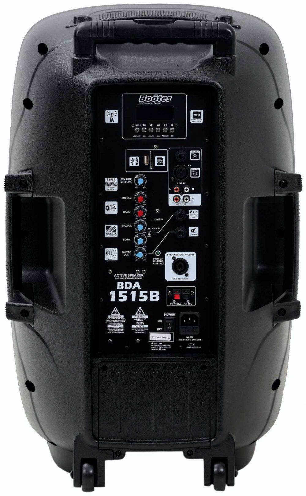 CAIXA DE SOM AMPLIF BOOTES BDA-1515B  AF 15 POL+DTI 420W MUS. - Image 5