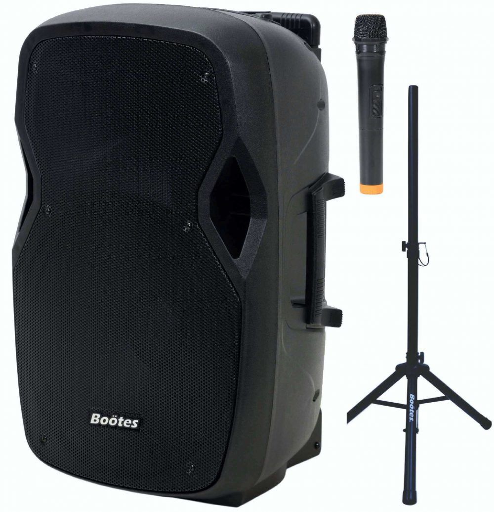 CAIXA DE SOM AMPLIF BOOTES BDA-1515B  AF 15 POL+DTI 420W MUS.