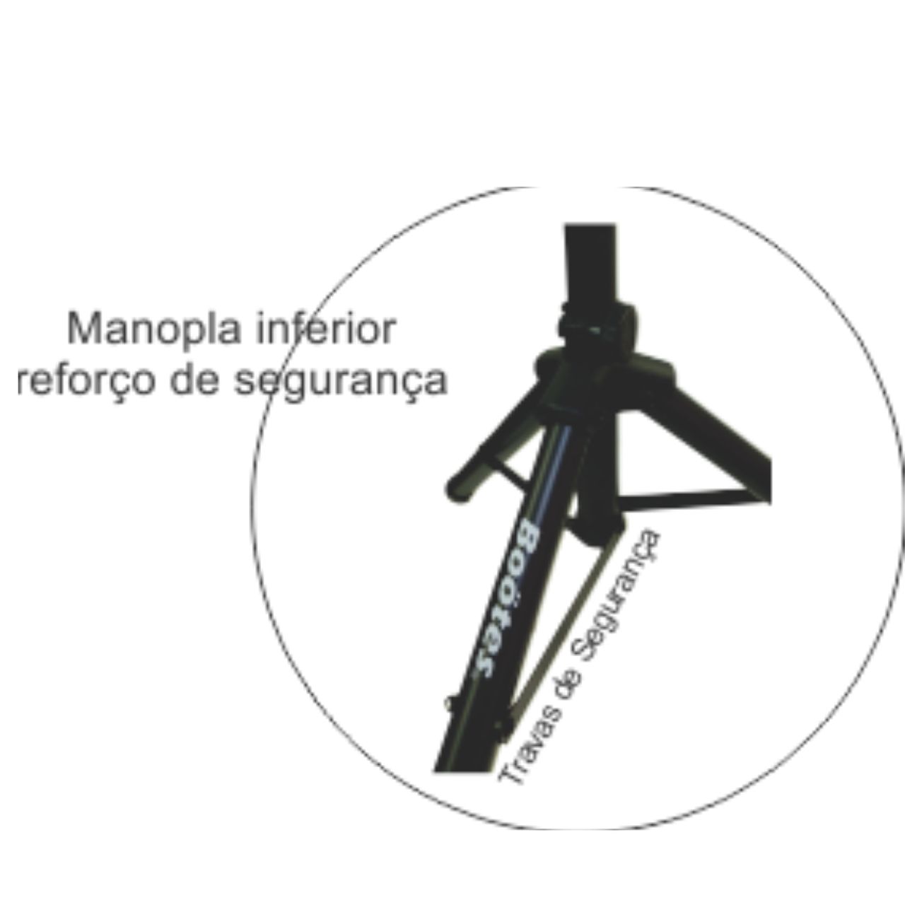 SUPORTE P/CAIXA AC. MUSICAL,TIPO TRIPE BOOTES TRIPOD-115 - Imagem 6