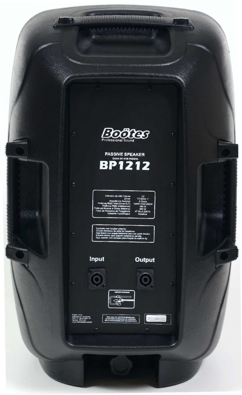 CAIXA DE SOM PASSIVA BOOTES BP-1212  A.F. 12 POL+DTI  300W/mus - Imagem 3