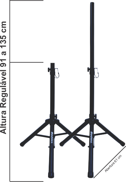 SUPORTE P/CAIXA AC. MUSICAL,TIPO TRIPE BOOTES TRIPOD-115