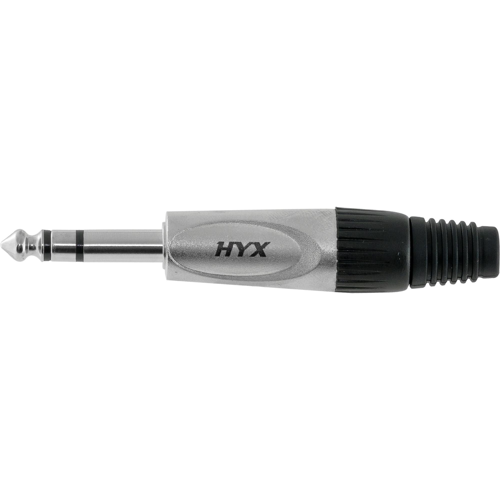 Conector P10 Macho Estéreo Niquelado HJ024S HYX - PCT / 2 - Loja Alldaz