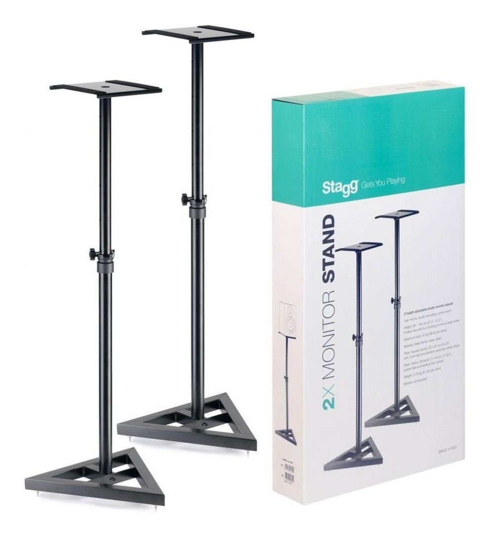 Par Suporte Chao para Monitor Referência Stagg SMOS-10 SET