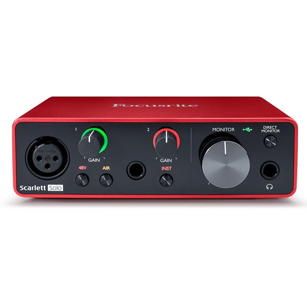 Interface de Áudio Scarlett Solo FOCUSRITE 3RD GEN