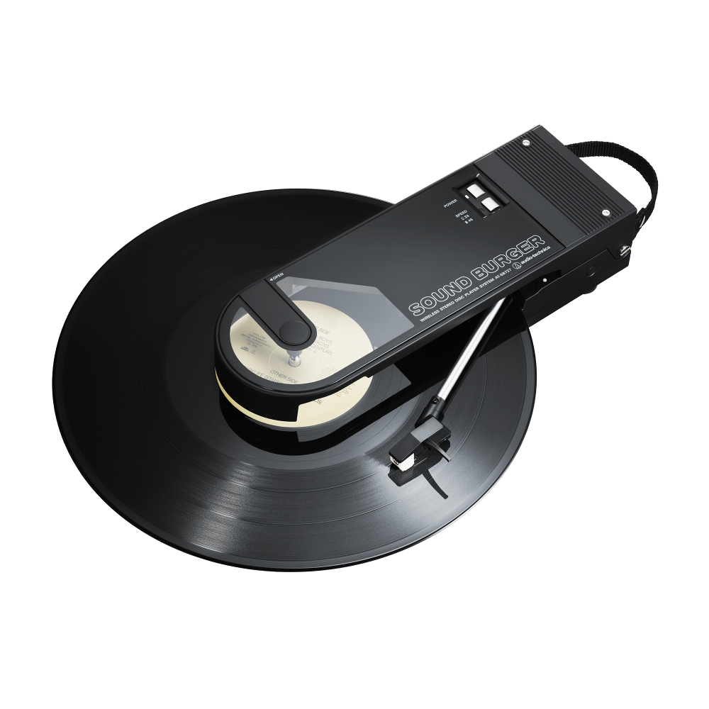 Toca Discos Portátil Bluetooth AT-SB727 Sound Burger Preto