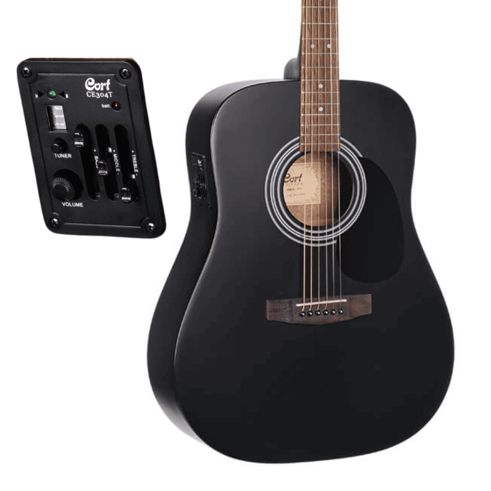 Violão Cort AD810E BKS Spruce Black Satin Folk - Image 2