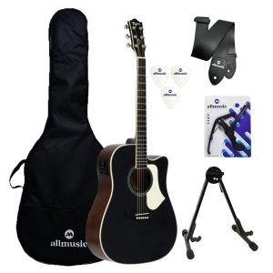Kit Violão Tagima Andes Black Satin Capa/Suporte/Acessórios