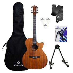Kit Violão Tagima Koa Solaris NTOP Capa/Suporte/Acessórios