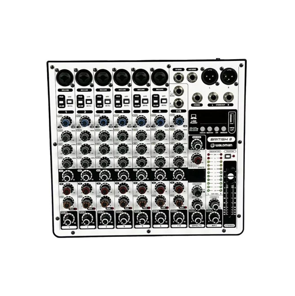 Mesa De Som Waldman 8 Canais British B-8