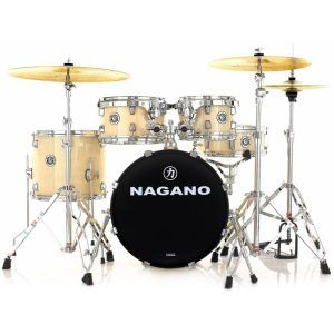 Bateria Acústica Nagano Garage Rock 22 NTC Natural Com Banco