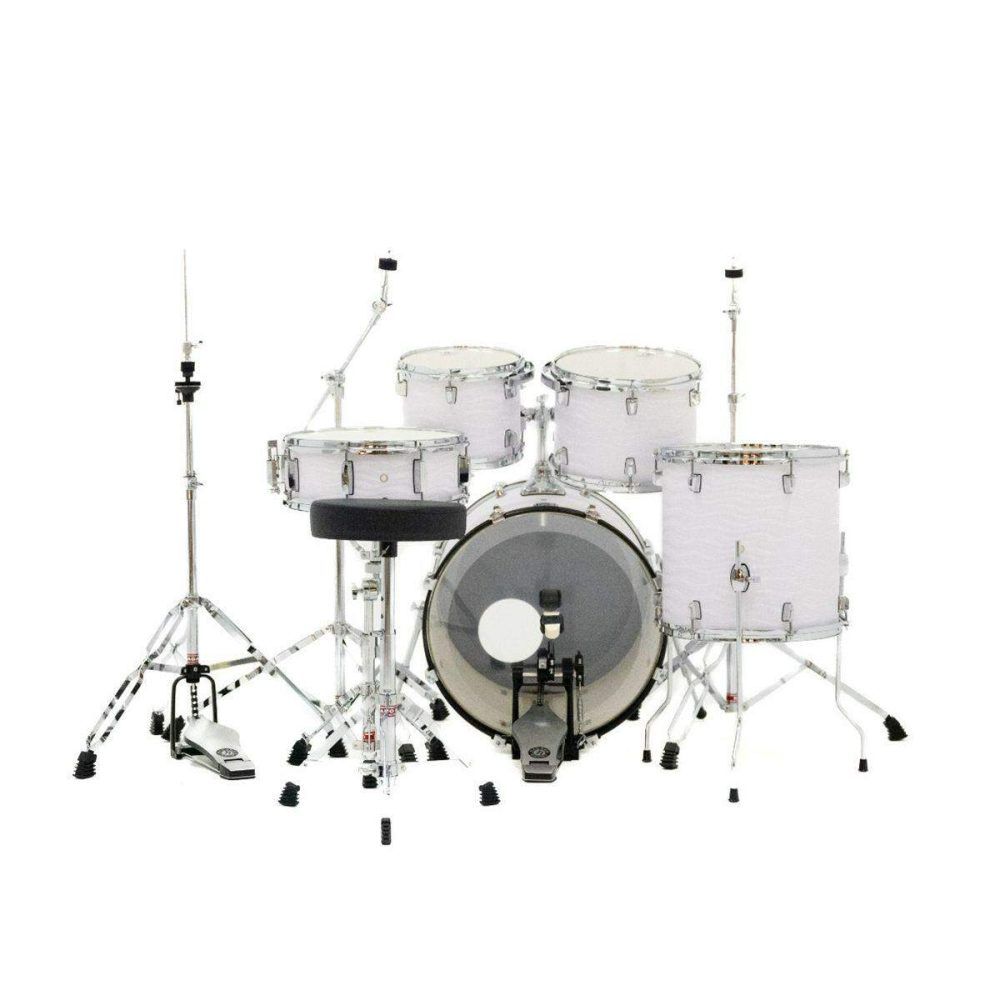 Bateria Acústica Nagano Gar Rock 22 MWT Modern White + Banco - Imagem 2