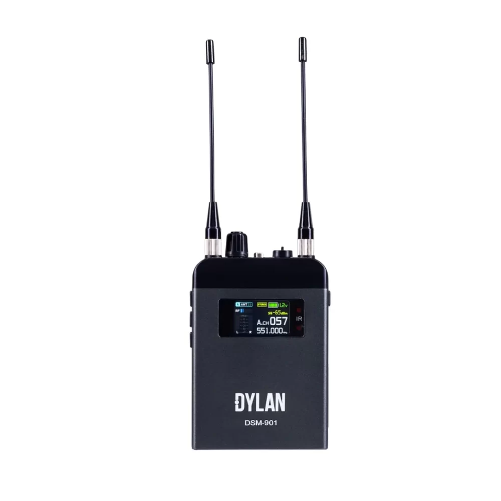 Sistema Transmissão Duplo Sem Fio Monitor InEar DSM900 Dylan - Imagem 2
