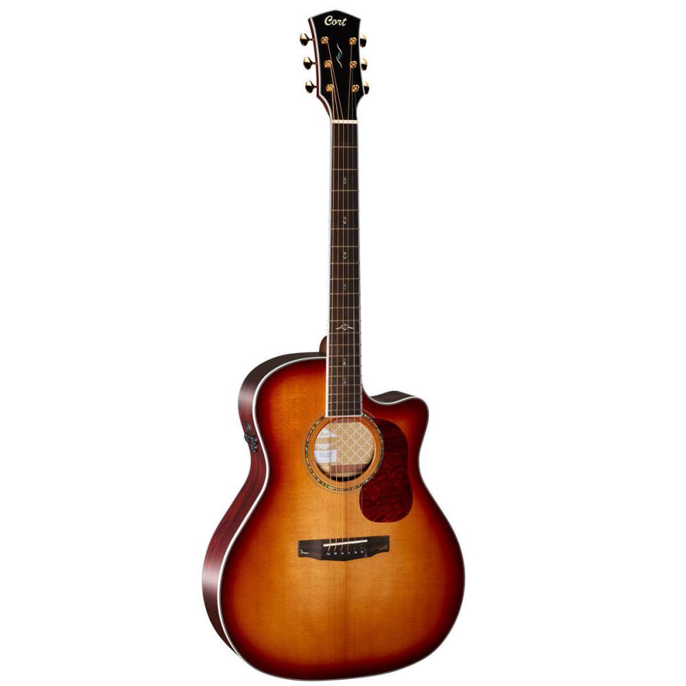 Violão Cort Elétrico Aço Pré Fishman GOLD A8 LB Light Burst