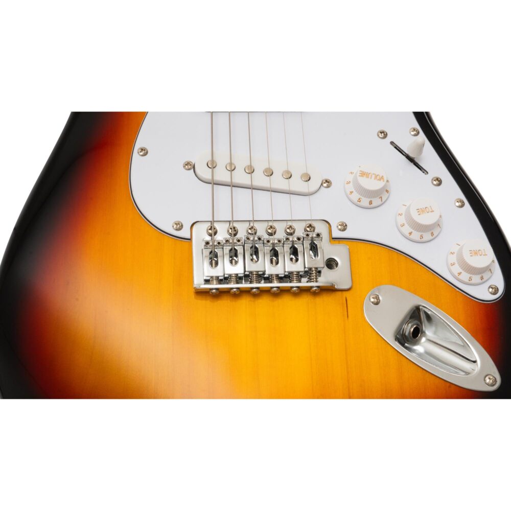 Guitarra Aria Pro II STG-Mini 3 Tone Sunburst - Imagem 4