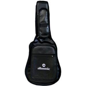 Capa Violão Folk Premium Extra Luxo Couro Preto Allmusic