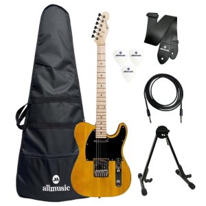 Kit Guitarra Michael Tele GM385N  AM Capa/Suporte/Acessórios