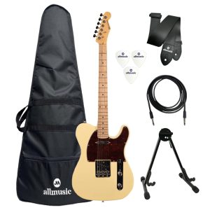 Kit Guitarra Michael Tele GM385N CR CREAM Capa+Acessórios