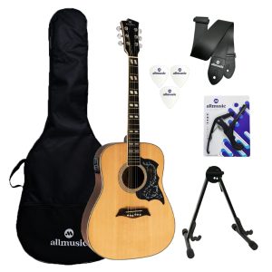 Kit Violão Michael Folk VM925DT ST Capa/Suporte/Acessórios