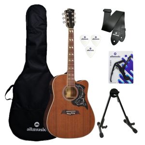 Kit Violão Michael VM925DTCMH Aço Capa/Suporte/Acessórios