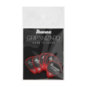 Palheta Kit 6un Vermelha Sand Grip Ibanez 1.0 Grip Wizard JP