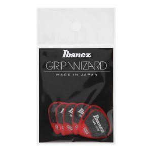 Palheta Kit 6un Vermelha Sand Grip Ibanez 0.8mm Grip Wizard