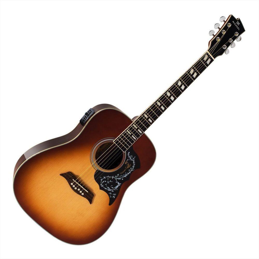 Violão Elétrico Michael Galaxy Folk VM925DT VS VINT SUNBURST - Imagem 2