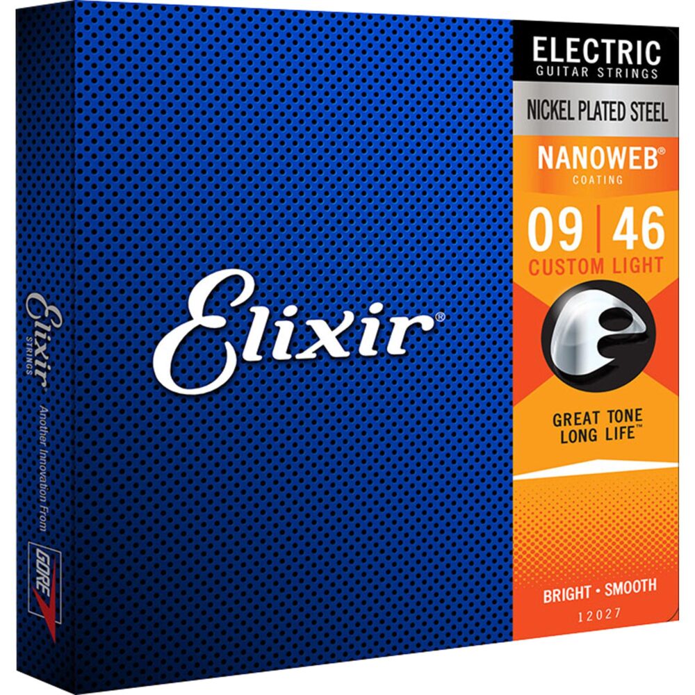 Encordoamento Guitarra 009 Nanoweb 12027 Custom Light Elixir