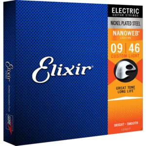 Encordoamento Guitarra 009 Nanoweb 12027 Custom Light Elixir