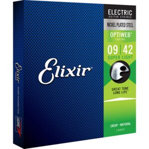 Encordoamento Guitarra .009 Super Light Optiweb 19002 Elixir