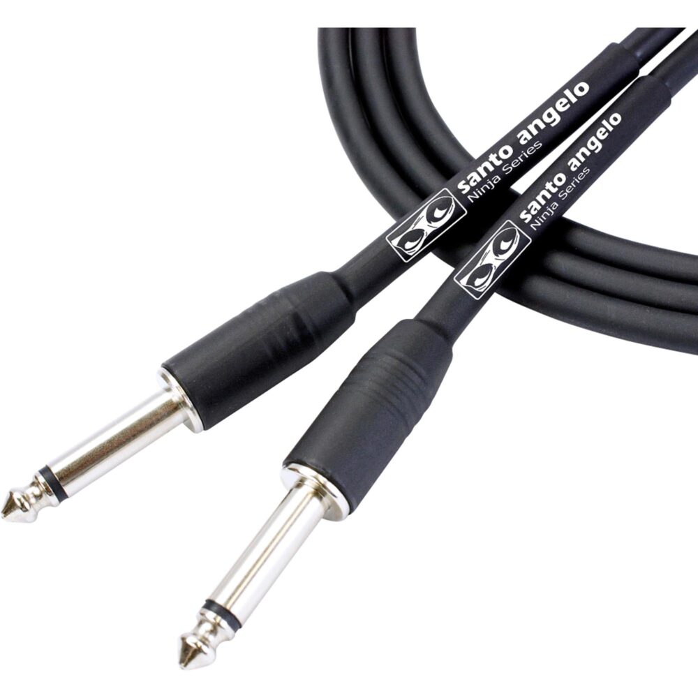 Cabo Para Guitarra 6,10m Ninja Preto Santo Angelo - Imagem 2