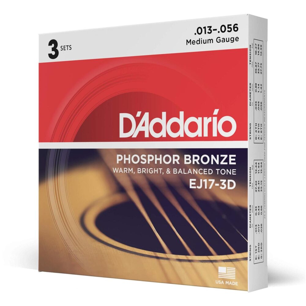 Encordoamento Violão 13-56 D'Addario Phosphor Bronze EJ17