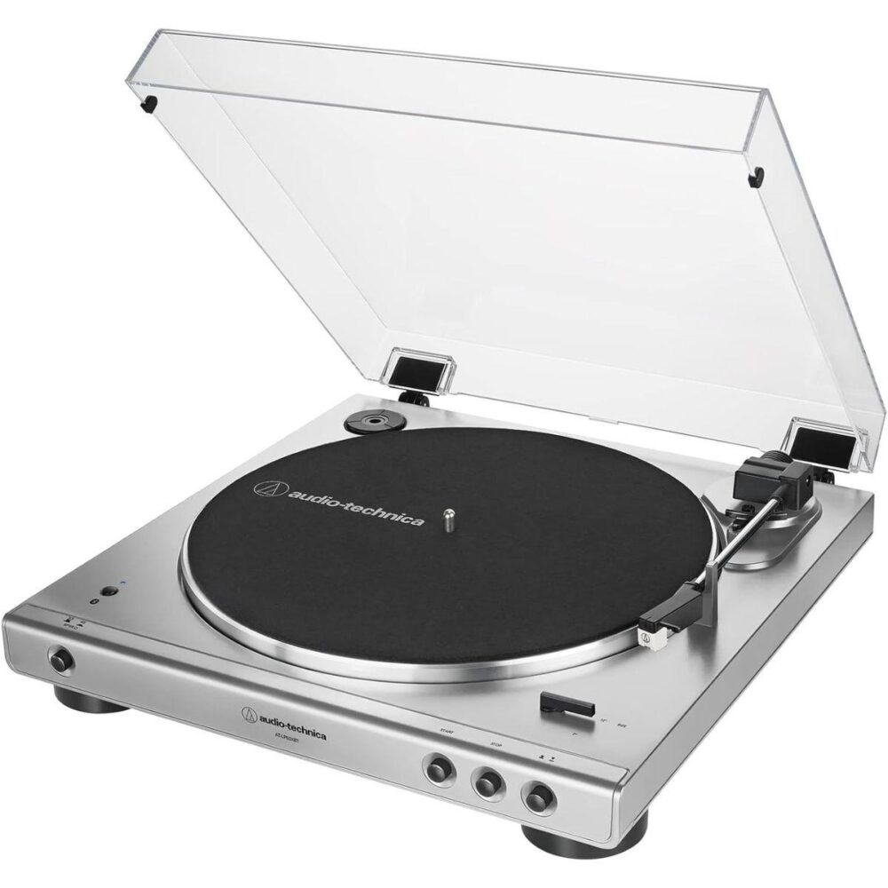 Toca-Discos Audio Technica AT-LP60XBT-SV Aut Bluetooth Prata