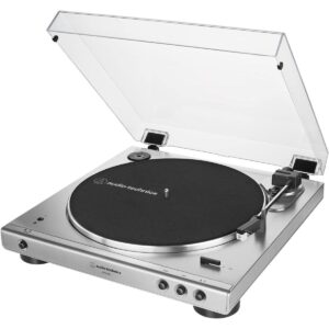 Toca-Discos Audio Technica AT-LP60XBT-SV Aut Bluetooth Prata