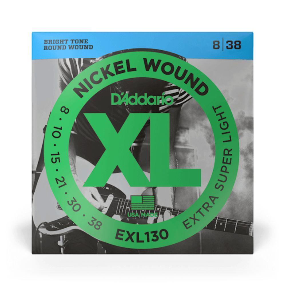 Encordoamento Para Guitarra 08-38 D'Addario XL Nickel EXL130