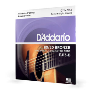 Encordoamento Violão Aço 11-52  D’Addario 80/20 Bronze EJ13