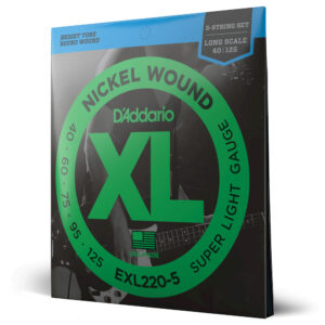 Encordoamento Baixo 5 C 40-95 D'Addario XL Nickel EXL220
