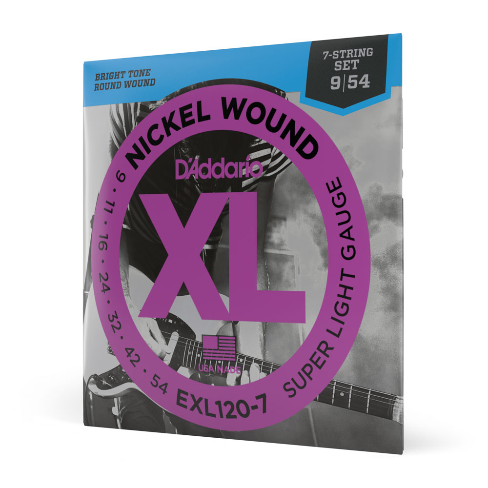 Encordoamento Guitarra 7C 09-54 D'Addario XL Nickel EXL120-7