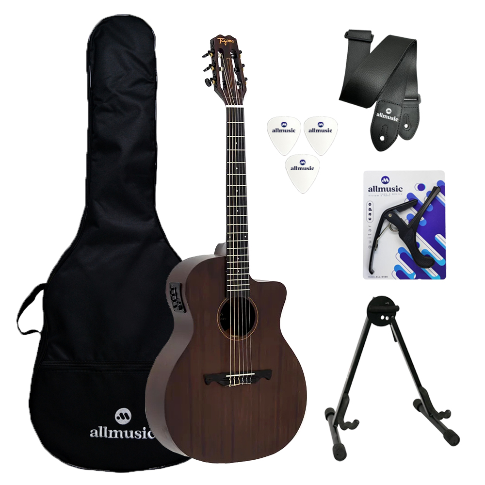 Kit Violão Tagima Vegas Nylon Dark Mahogany Capa+Acessórios